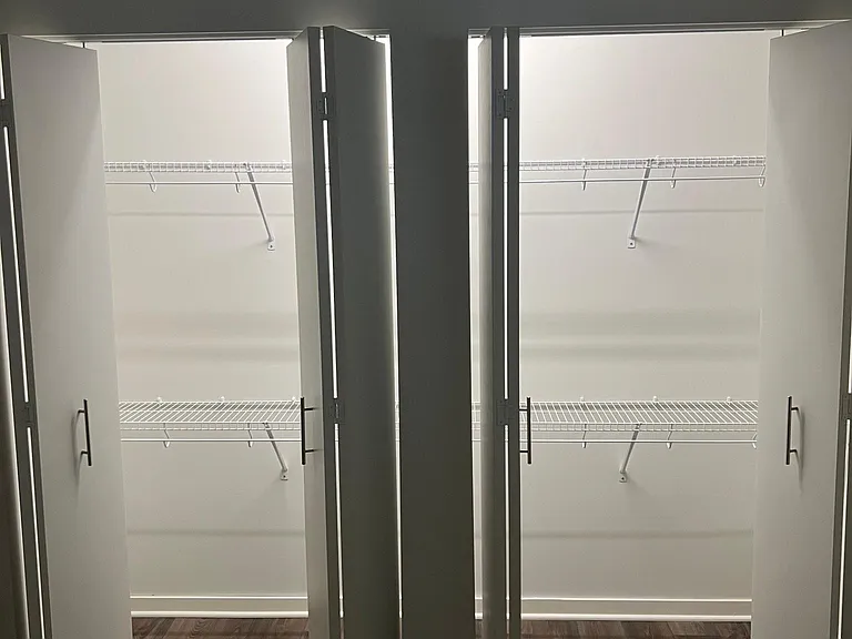 Large, double closet