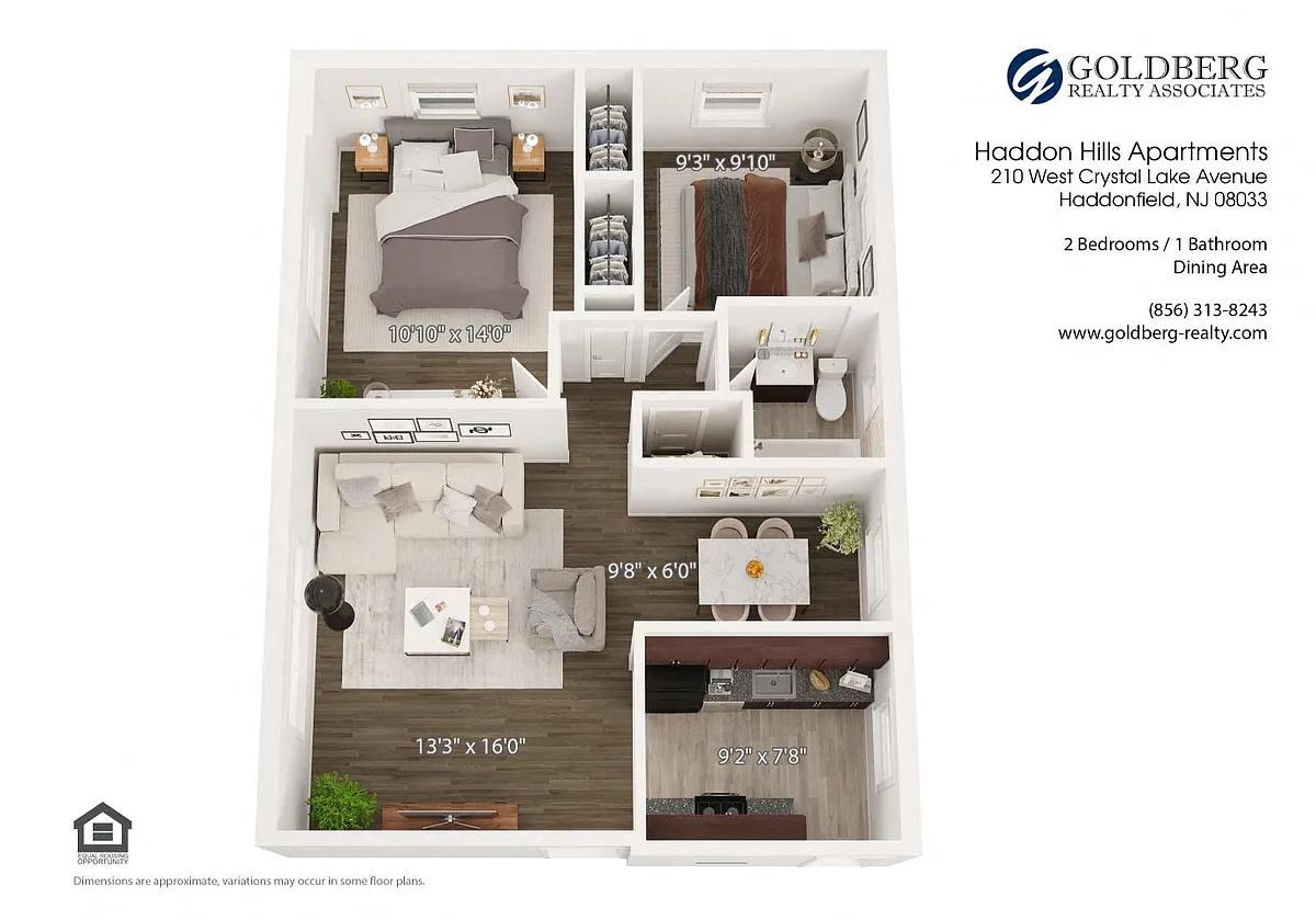 Floor plan Two Bedroom