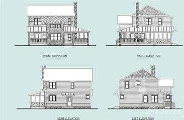 Front, Rear, Right and Left Elevations