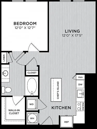 Floor plan One Bedroom