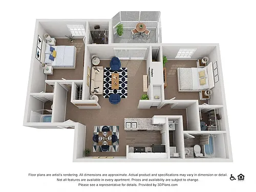 Floor plan 2 Bed 2 Bath Renovated