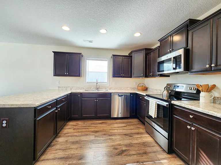 A lot of counter space to prepare food and and cook!