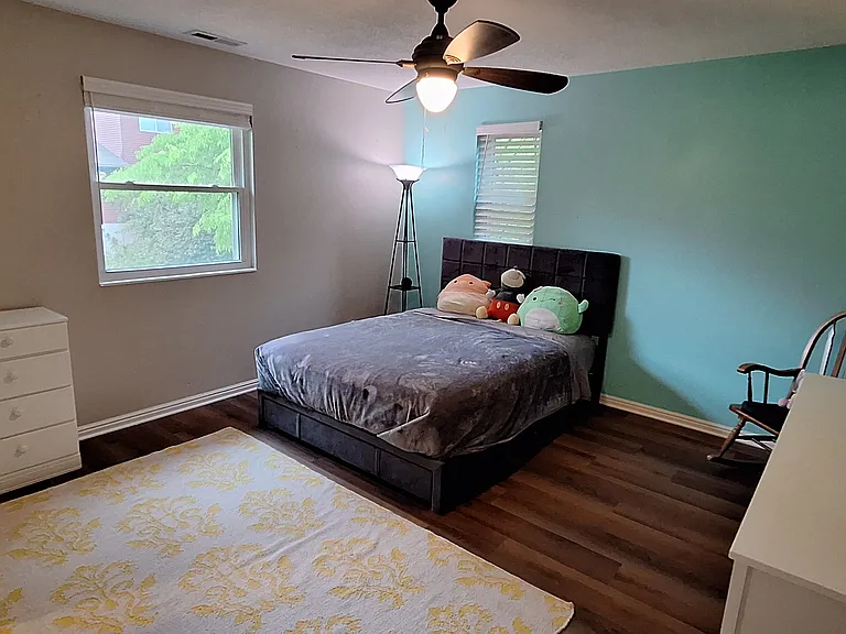Upstairs bedroom with walk-in closet