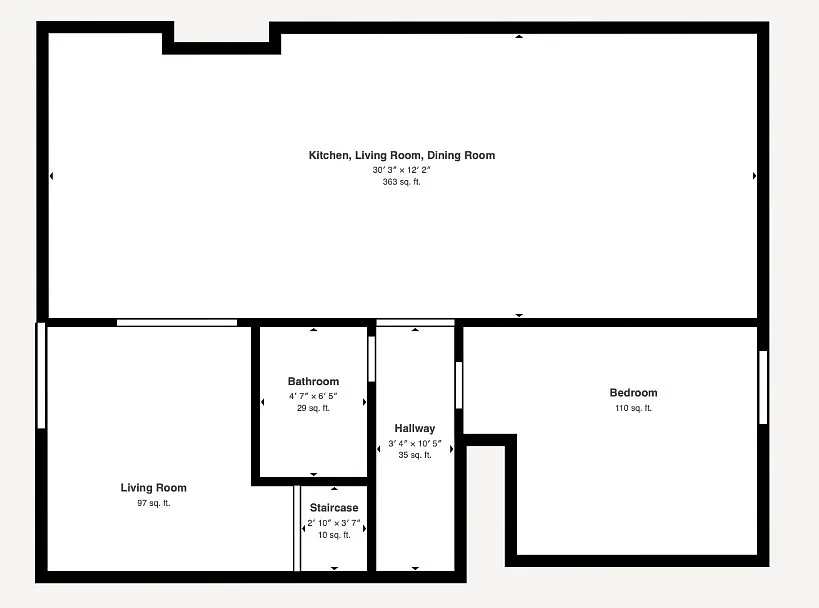Floor plan 4X3 TH: 1009 W 14th