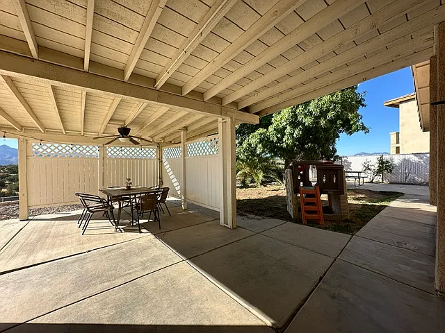 View from back patio sliding door