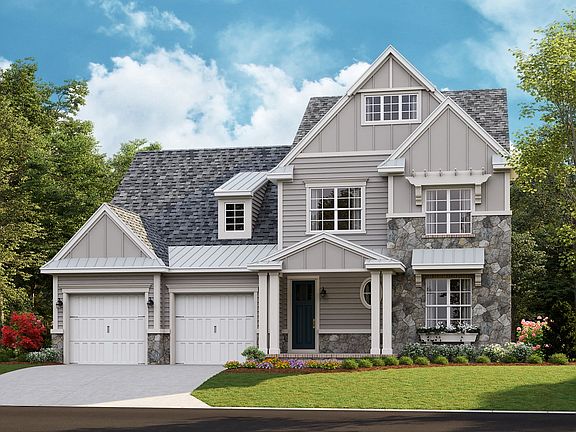 Marin A - American Cottage 2-Car Front Load Garage Note Renderings may show optional features