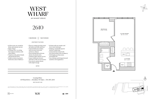 Floor plan 1 Bedroom / 1 Bathroom