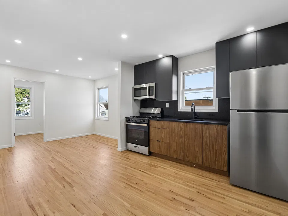 brand new kitchen with appliances