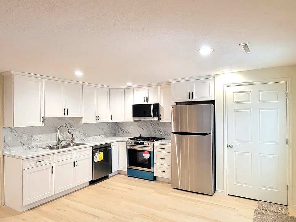 New Cabinets, Counters, Appliances.
