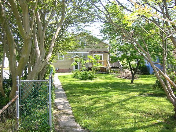 Large, fenced backyard