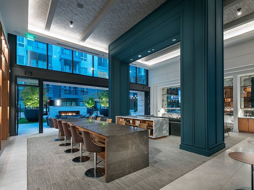 Resident Clubhouse with catering kitchen and smart tv lounge