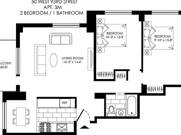 2nd image of 50 W 93rd St #503M
