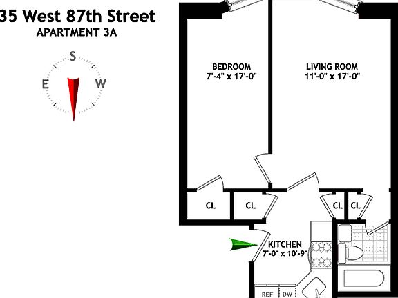 5th image of 35 W 87th St APT 3A