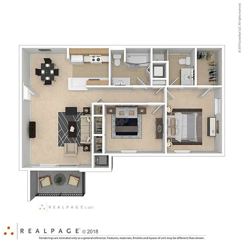 Floor plan Two Bedroom Traditional