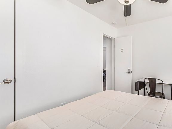 Bedroom 2
Full size Bed with closet, desk and mini frig