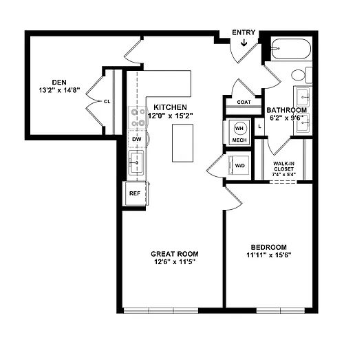 Floor plan 1 Bed