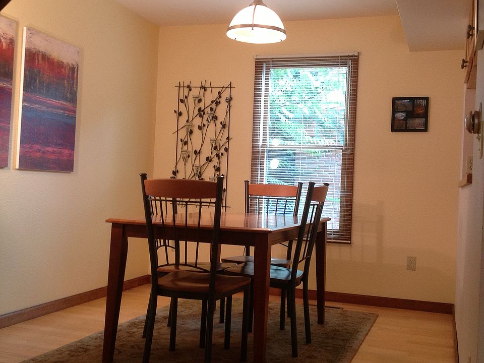 Dining room with pass-through to kitchen.