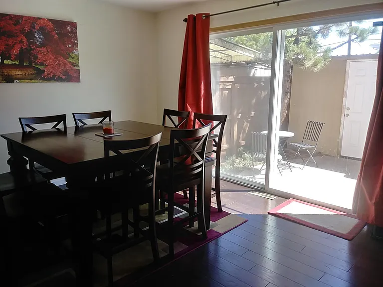 Dining Room and Private Back Patio Entrance