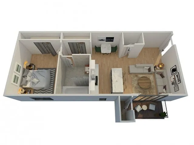 Floor plan 1X1 A