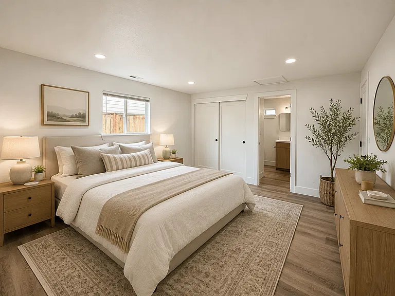 Master bed Staged