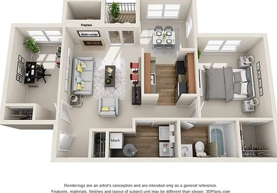 Chesterfield Cup - 1 Bed 1 Bath with Den Chesterfield Cup - 1 Bed 1 Bath with Den