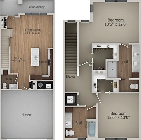 Floor Plan 2T | Arrabelle Apartments | Apartments in Cedarburg, WI Floor Plan 2T | Arrabelle Apartments | Apartments in Cedarburg, WI