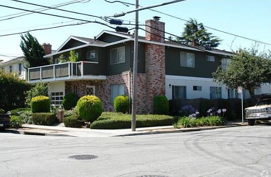 North of the building