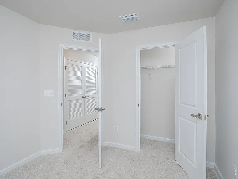 Bedroom 3 will catch morning light, and has the more spacious closet of the two front bedrooms