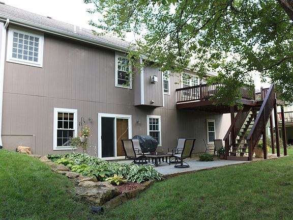 Large deck to extended patio