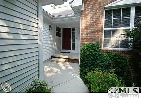 seculded front entry