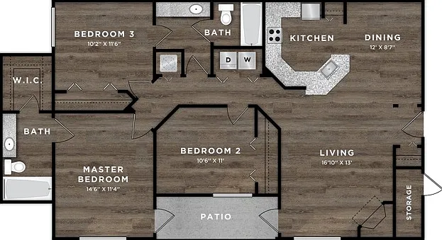 Three Bedroom Two Bath Floor Plan Three Bedroom Two Bath Floor Plan