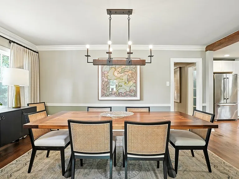 Spacious and bright dining room
