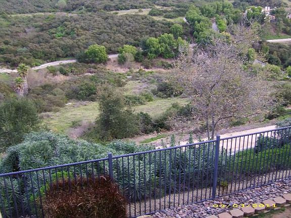 VIEW FROM MASTER BEDROOM BALCONY