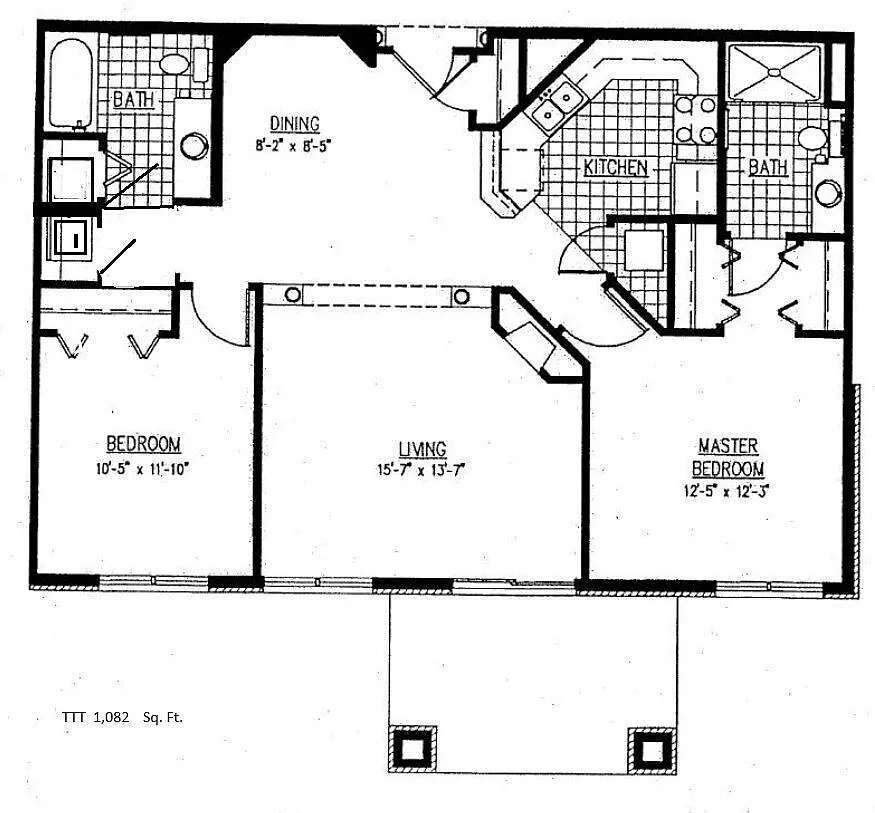Floor plan Two Bedroom TT
