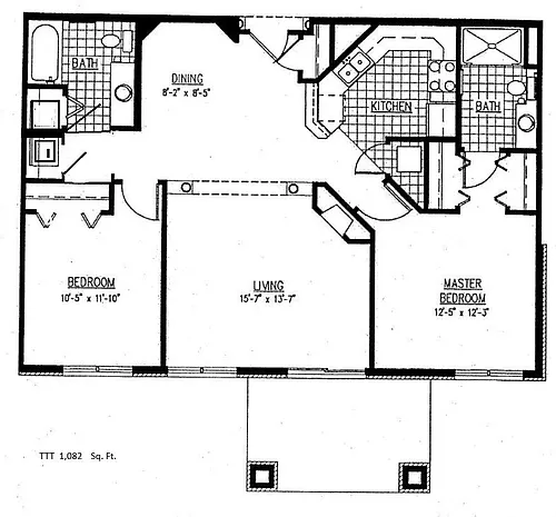 Floor plan Two Bedroom TT