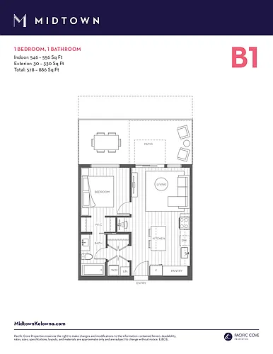 Floor plan 1 Bedroom