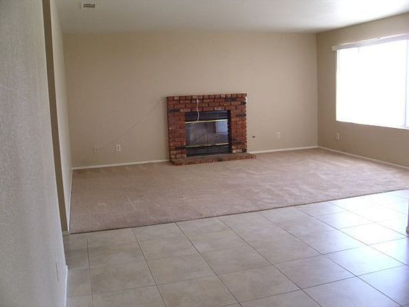Living room and fireplace