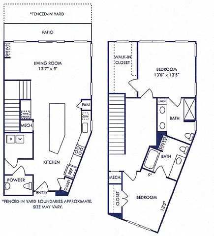 Floor plan Tarentaise Townhome with Fenced-in Yard