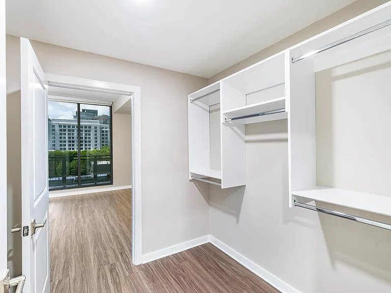 Discover spacious living at Modera Parkside, where our apartment homes feature large closets with built-in shelving for all your storage needs. Experience a perfect blend of style and functionality in the heart of Midtown Atlanta!