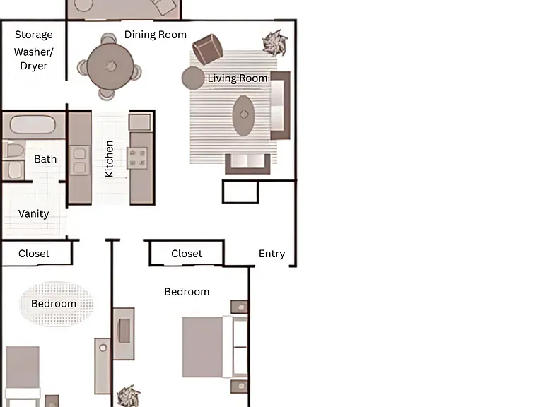 2x1 Standard l 885 sq ft l Meridian Firs 2x1 Standard l 885 sq ft l Meridian Firs