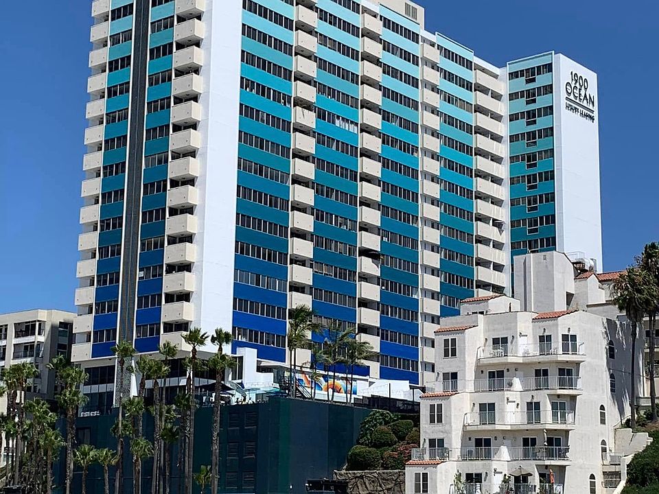 The iconic 1900 Building, your apartment on 3rd floor facing the ocean