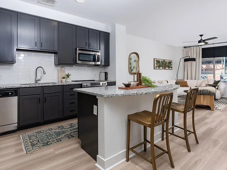 Kitchen island and breakfast bars available in select floor plans