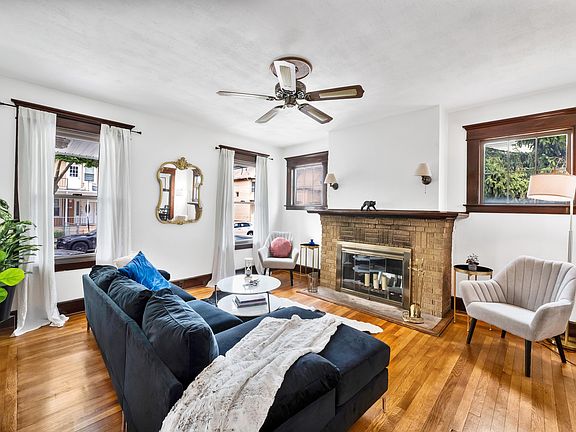 50 in tv is mounted over the fire place. It is not pictured.