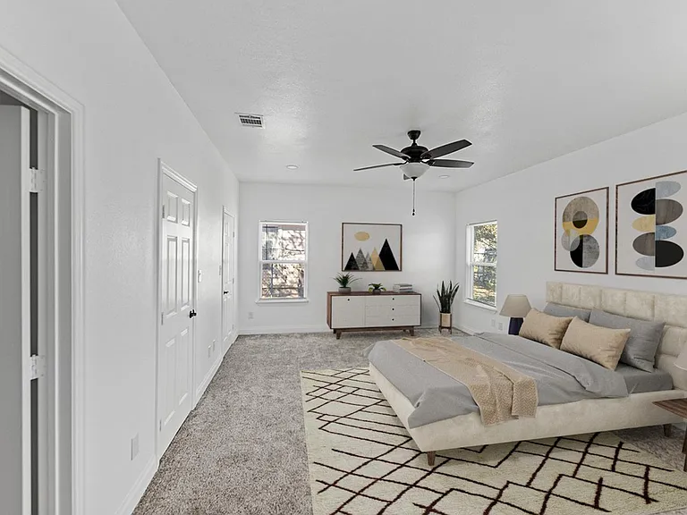 Bedroom 1. This image shows a virtually furnished space. Bedrooms come unfurnished.