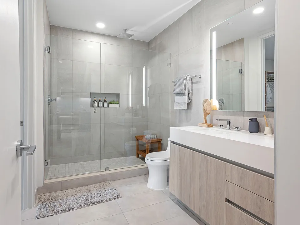 Spa bathrooms with glass showers