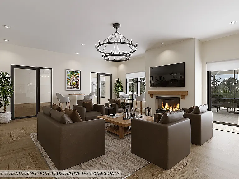 Resident clubhouse, fireplace lounge, shared coference room and patio access