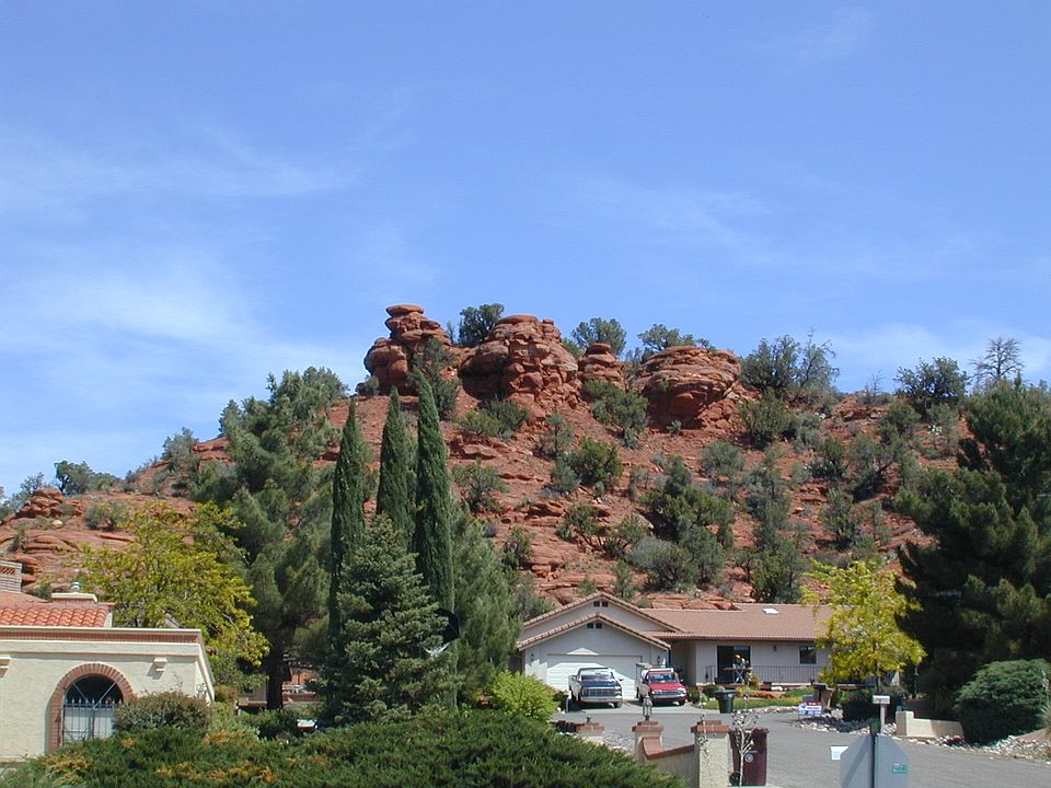 across the street