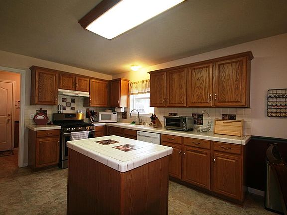 Kitchen island with storage.