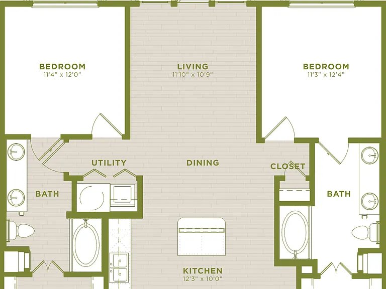 B4 floor plan West Koenig Flats