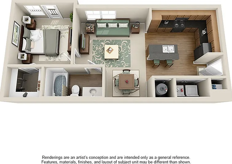 1 Bedroom | 1 Bath | 665 SF 1 Bedroom | 1 Bath | 665 SF